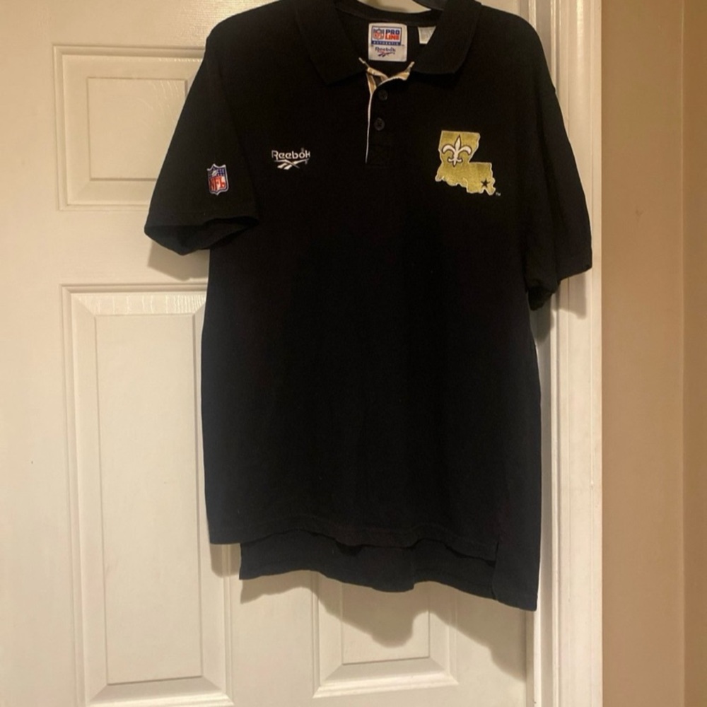 Vintage Reebok NFL Pro Line New Orland Saints Polo Size Medium